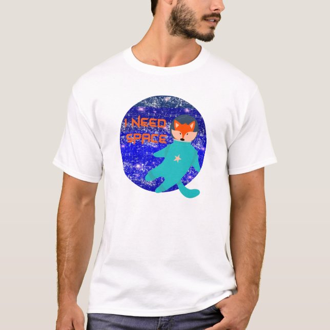 Camiseta Necesito el zorro astronauta espacial (Anverso)