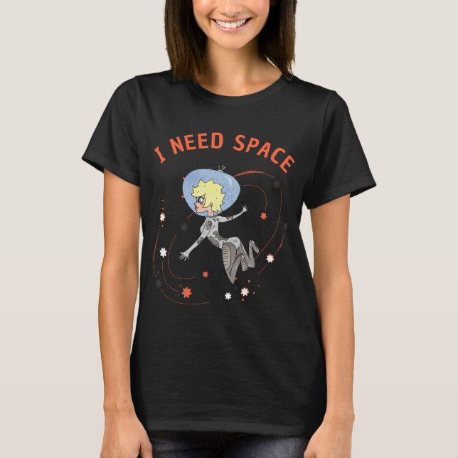 CAMISETA NECESITO ESPACIO (Anverso)
