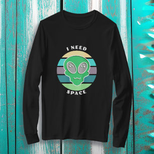 Camiseta Necesito espacio   Divertido Vintage Alien Pun
