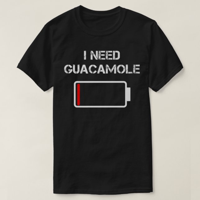 Camiseta Necesito guacamole FoodieVeganVegan Vegetarian (Diseño del anverso)