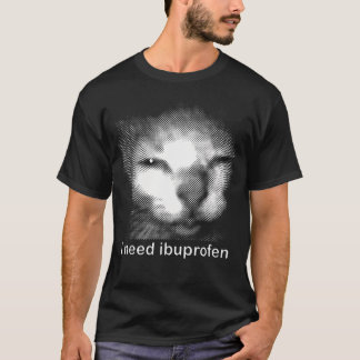 Camiseta Necesito Ibuprofeno Gato Meme Divertido Gracioso G