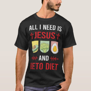 Camiseta Necesito Jesús Dieta Keto Cetogénico Cetona Cetosi