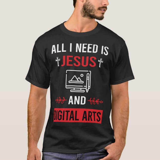 Camiseta Necesito las artes digitales de Jesús (Anverso)