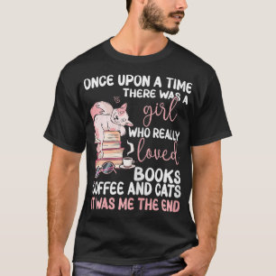 Camiseta Necesito Libros Café Y Gatos