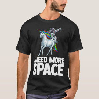 Camiseta Necesito Más Astronauta Espacial Unicorn Sc
