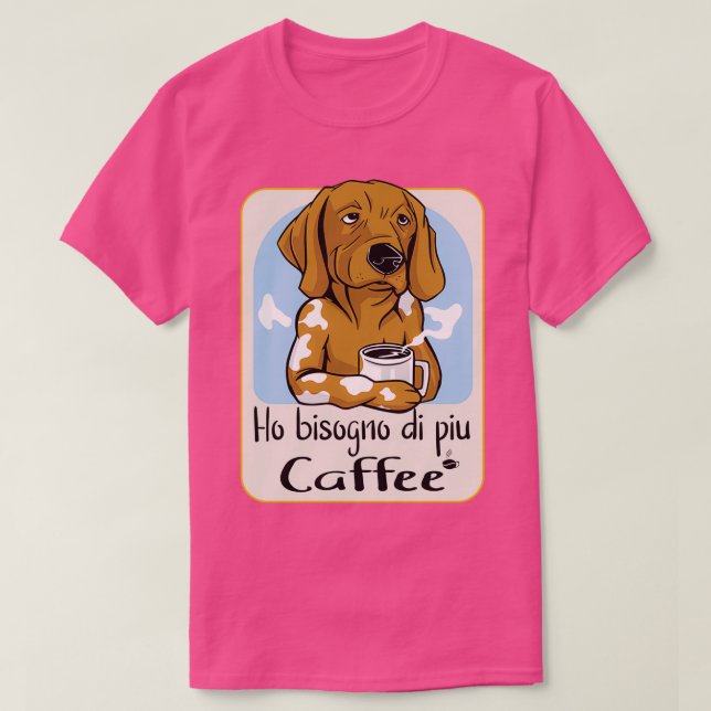 Camiseta Necesito más café Junkie 2 (Diseño del anverso)