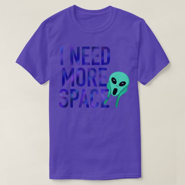 Camiseta Necesito más espacio (Diseño del anverso)