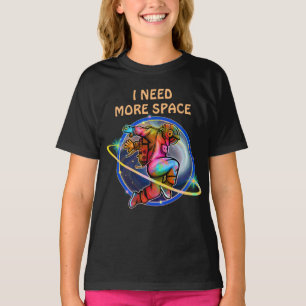 CAMISETA NECESITO MÁS ESPACIO ASTRONAUTA GALAXIA PERSONALIZ