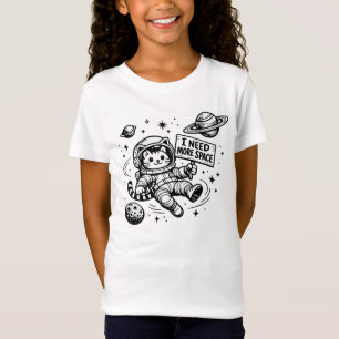 Camiseta Necesito Más Espacio Gato Astronauta Divertido
