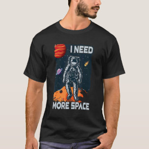 Camiseta Necesito más espacio hombre retro astronauta Costu