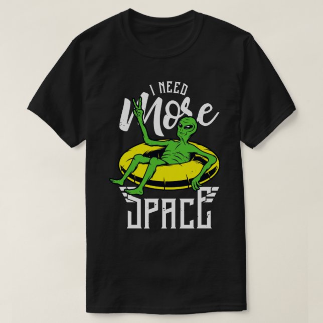 Camiseta Necesito más espacio retro verano marciano (Diseño del anverso)