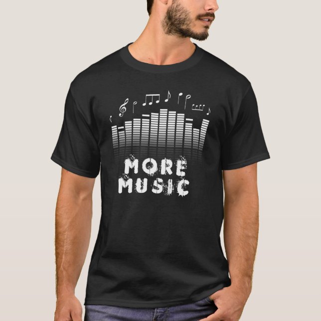 Camiseta Necesito más música - onda acústica fresca del (Anverso)
