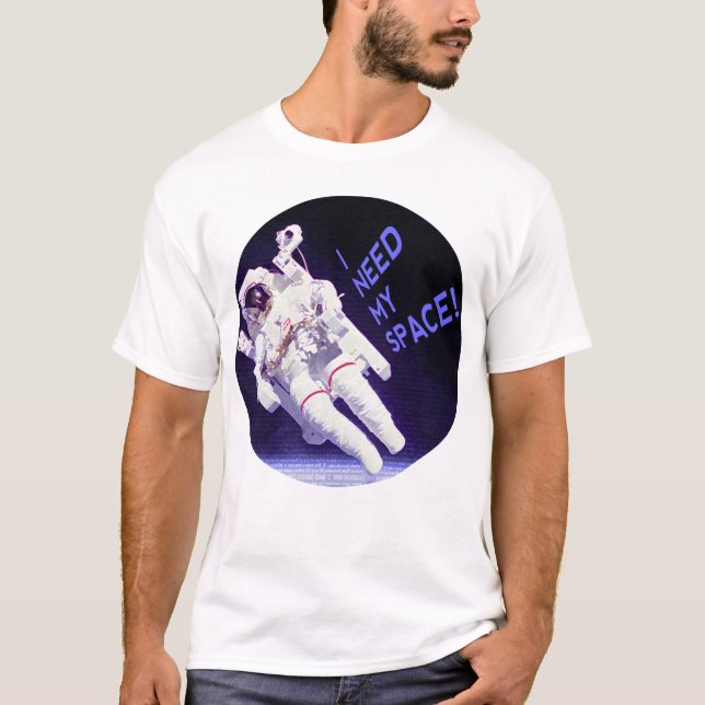Camiseta Necesito mi espacio, círculo (Anverso)