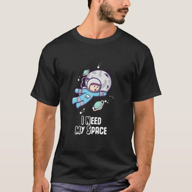 Camiseta Necesito Mi Espacio Niños Espacio (Anverso)