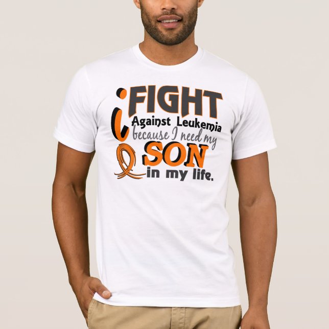 Camiseta Necesito mi leucemia del hijo (Anverso)