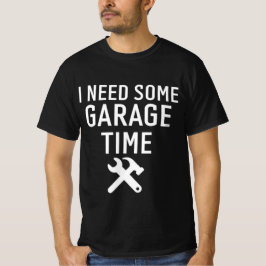 Camiseta Necesito mi tiempo de garaje Humor divertido de re