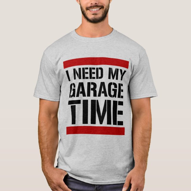 Camiseta Necesito mi tiempo del garaje (Anverso)