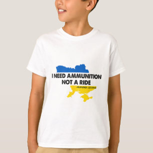 Camiseta Necesito munición no un viaje bandera de Ucrania P