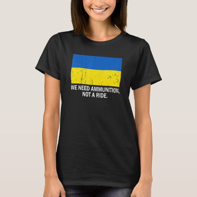 Camiseta Necesito Municiones, No Un Viaje (Anverso)