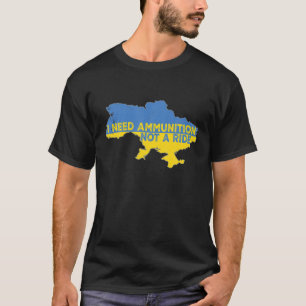 Camiseta Necesito Municiones, No Un Viaje, Mapa Y Bandera D
