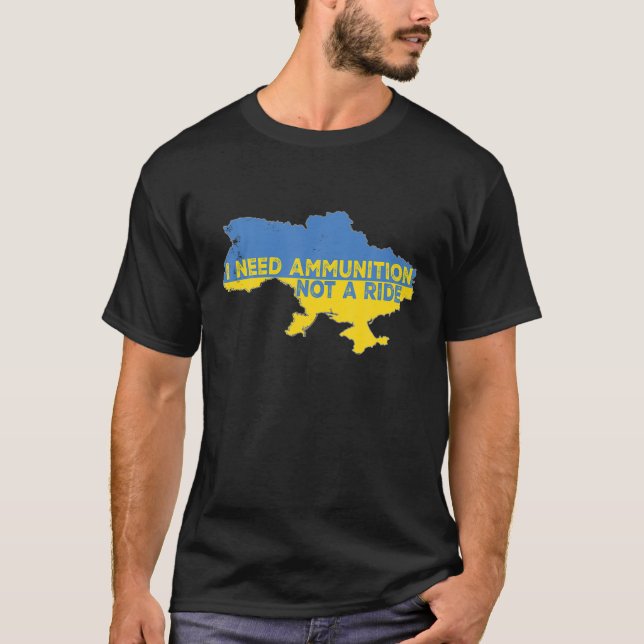 Camiseta Necesito Municiones, No Un Viaje, Mapa Y Bandera D (Anverso)