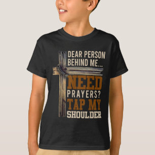 Camiseta Necesito Oración Toca Mi Hombro Hombres Mujeres Cr