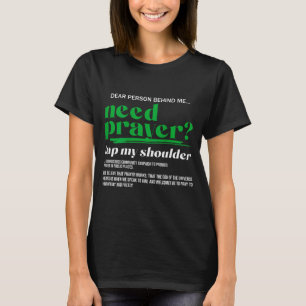 Camiseta Necesito Oración Toca Mi Hombro Hombres Mujeres Cr