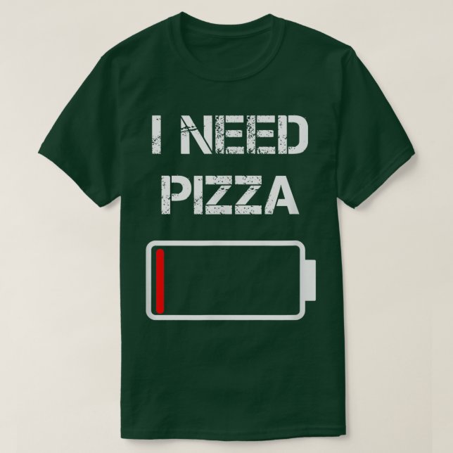 Camiseta Necesito pizza italiana, comida italiana, pizza, h (Diseño del anverso)