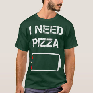 Camiseta Necesito pizza italiana, comida italiana, pizza, h