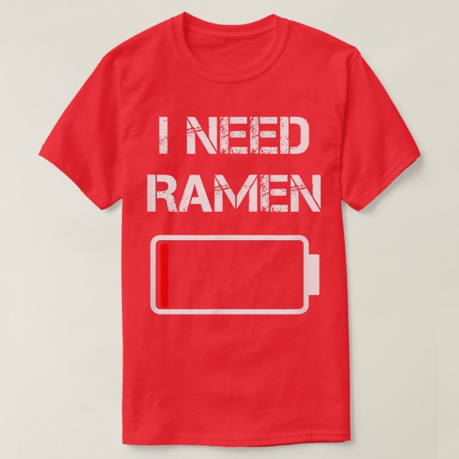 Camiseta Necesito ramen Japón Anime Difícil rame de amor (Diseño del anverso)