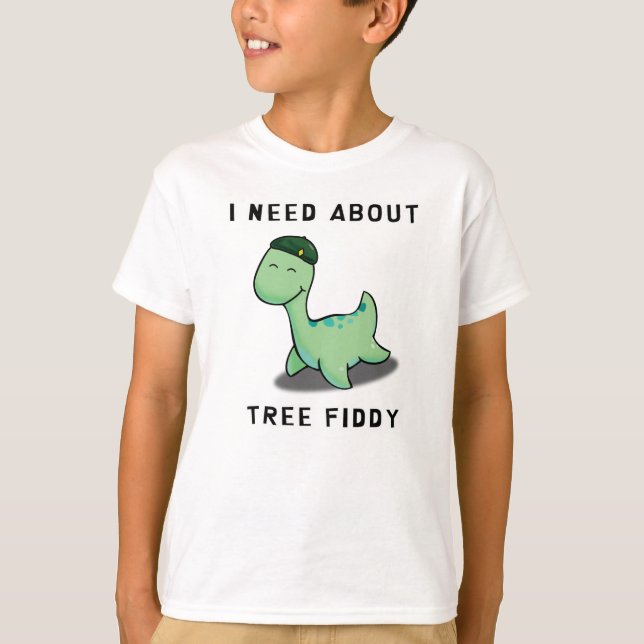 CAMISETA NECESITO SOBRE EL ÁRBOL FIDDY - LOCH NESS MONSTER (Anverso)