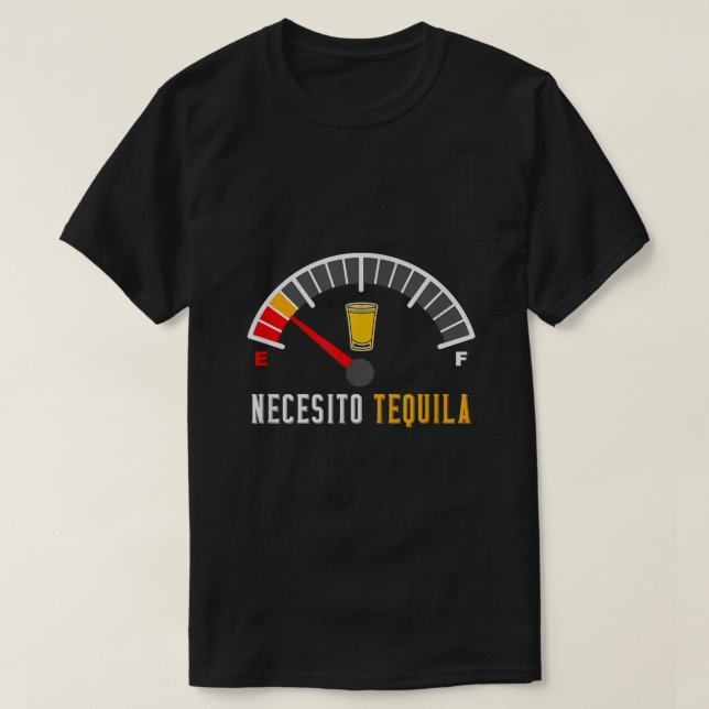 Camiseta Necesito tequila cinco de mayo (Diseño del anverso)