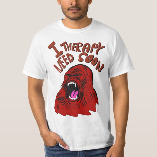 Camiseta Necesito terapia pronto Arte (Anverso)