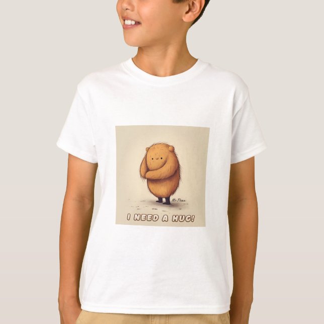 Camiseta Necesito un abrazo a Tote Bag (Anverso)