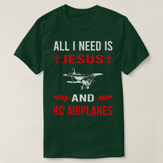 Camiseta Necesito Un Avión De Aviones Aéreos De Jesús Y RC (Diseño del anverso)