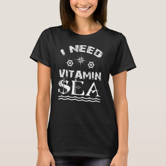 Camiseta Necesito un barco con vitaminas (Anverso)