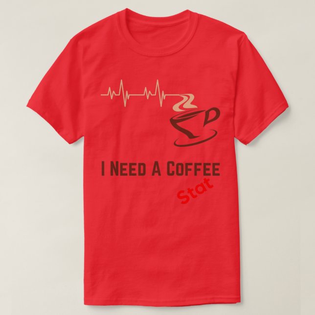 Camiseta Necesito Un Café (Diseño del anverso)