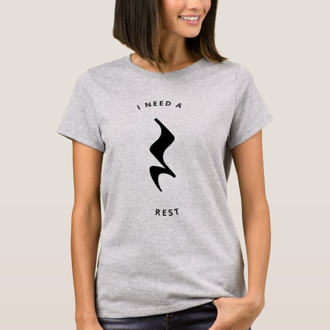 Camiseta Necesito un descanso musical gracioso Humor musica (Anverso)