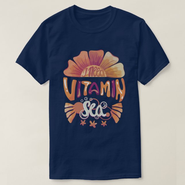 Camiseta Necesito un mar de vitaminas: Escape de la puesta  (Diseño del anverso)