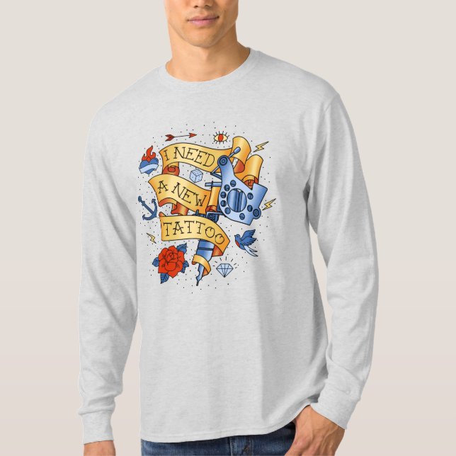 Camiseta Necesito un nuevo tatuaje (Anverso)