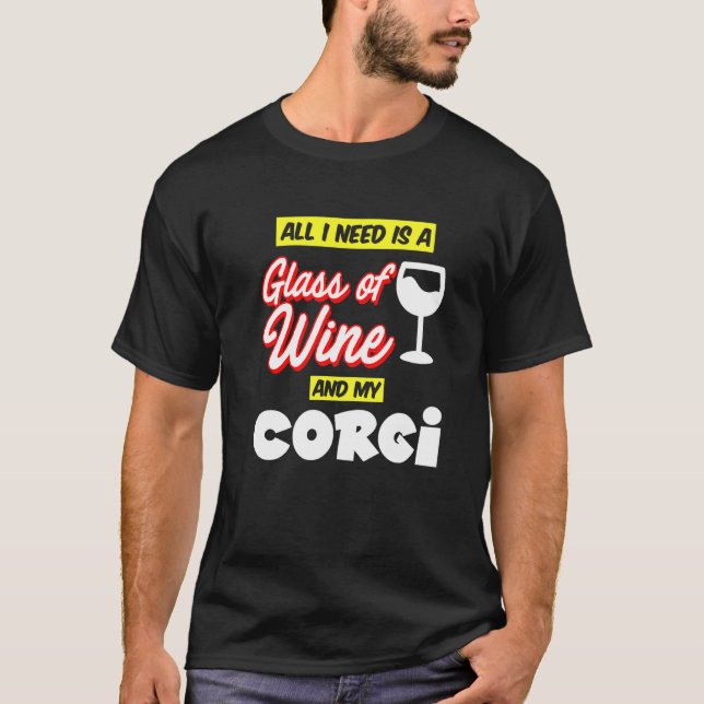 Camiseta Necesito Un Vidrio Mi Corgi (Anverso)