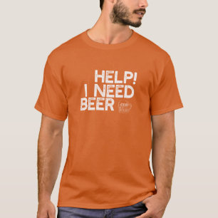 Camiseta Necesito Una Cerveza (Impresión Blanca Sm) Gracio