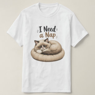 Camiseta Necesito una siesta – Colección Grumpy Cat