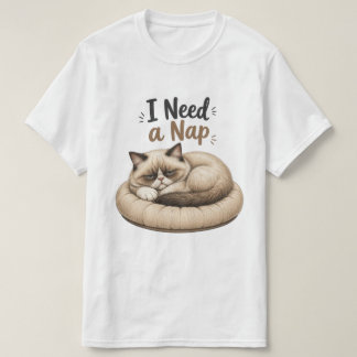Camiseta Necesito una siesta – Colección Grumpy Cat
