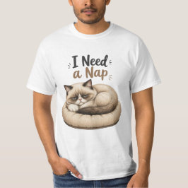 Camiseta Necesito una siesta – Colección Grumpy Cat