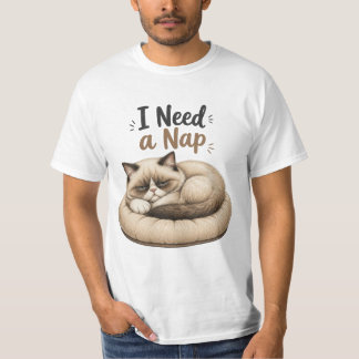 Camiseta Necesito una siesta – Colección Grumpy Cat