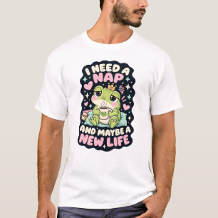 Camiseta Necesito una siesta y quizás un humor de rana de n