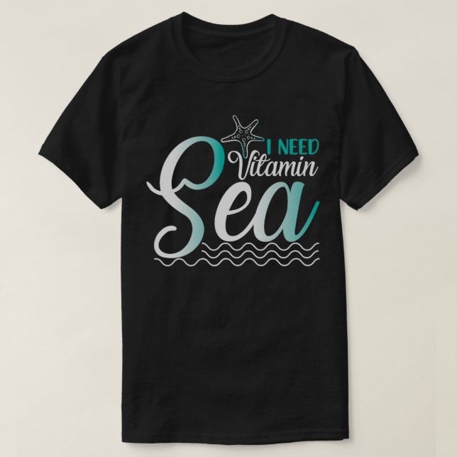 Camiseta Necesito Vitamina Mar 1 (Diseño del anverso)