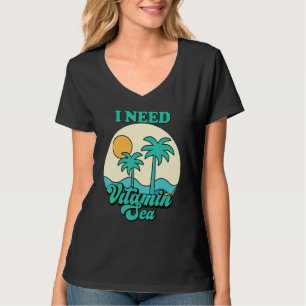 Camiseta Necesito Vitamina Mar Tropical Familia Verano de v