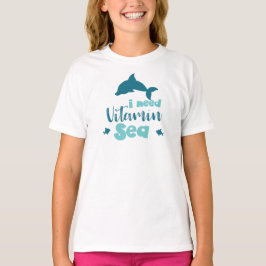 Camiseta Necesito Vitamina Sea, Delfín, Pescado, Mar, Vacac